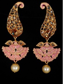 Reverse Ad Earrings With Meenakari Work